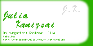 julia kanizsai business card